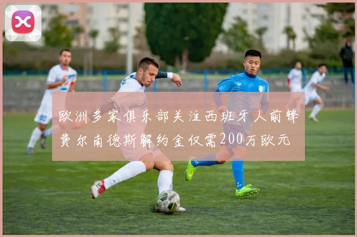 欧洲多家俱乐部关注西班牙人前锋费尔南德斯解约金仅需200万欧元